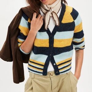 FREE PEOPLE School Girl SoftSpun Striped Cardi